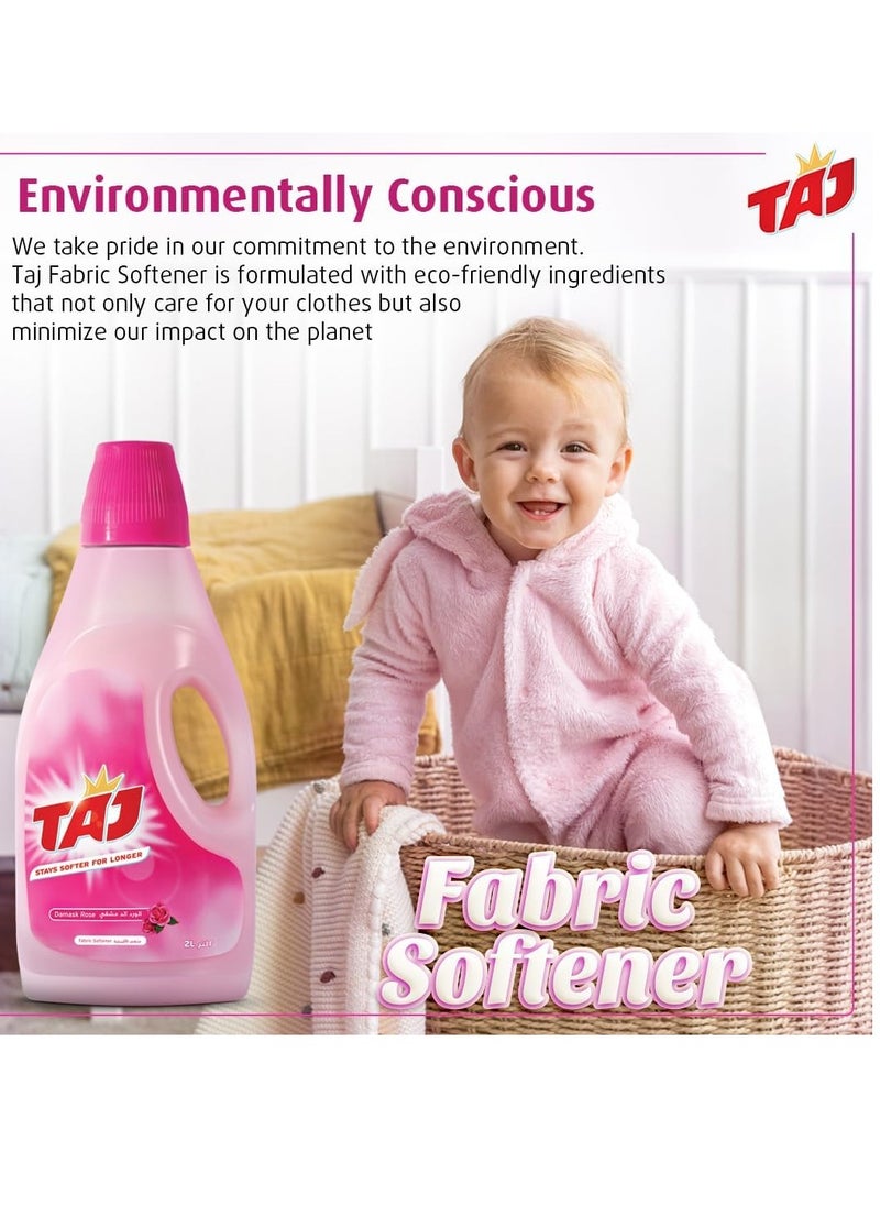 TAJ Taj Liquid Fabric Softener - Gentle Laundry Care, Long-Lasting Freshness, Eco-Friendly Softening Formula - Fabric Conditioner for Delicate Clothes, Wrinkle Reduction, Brilliant Colors - 2L  - Image 3