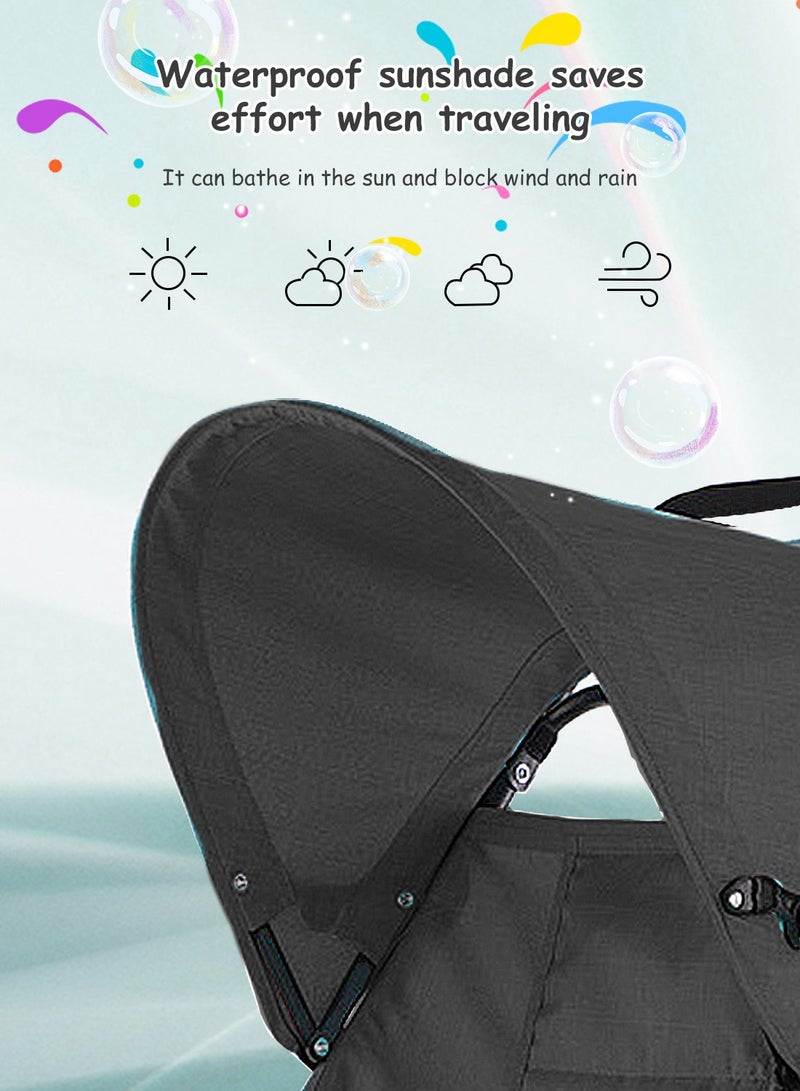 MaBaby Lightweight Baby Stroller for 6 -12 Months with Safety Harness and Storage Basket, One Hand Folding Travel Stroller - Image 3