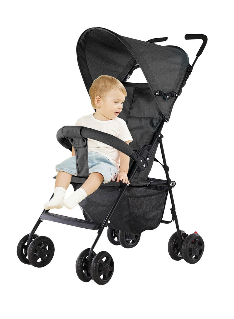 MaBaby Lightweight Baby Stroller for 6 -12 Months with Safety Harness and Storage Basket, One Hand Folding Travel Stroller - Image 1