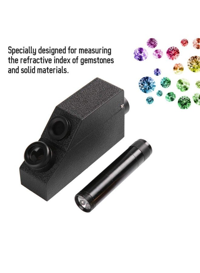 klarako Jewelry Gem Refractometer, RHG181 1.30-1.81 Professional Gemstone ldentification Gem Refractometer,Portable Jeweler Tester Tool, Gemological Gemstone Gem Refractometer  - Image 5