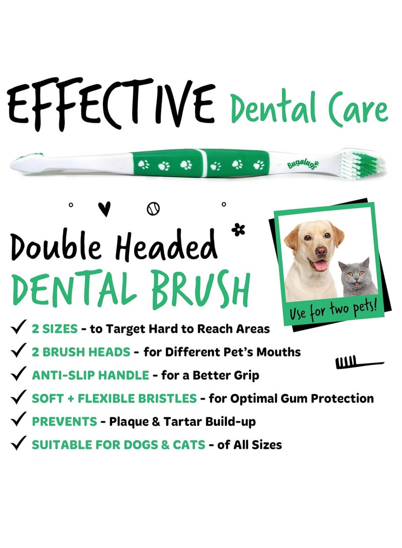 BUGALUGS Dog Toothbrush and Cat Toothbrush Dual Ended Dog Plaque Remover Our Dental Dog Teeth Cleaning Products Makes Dog Teeth Cleaning Easier use with Dog Toothpaste and Cat Toothpaste - Image 5
