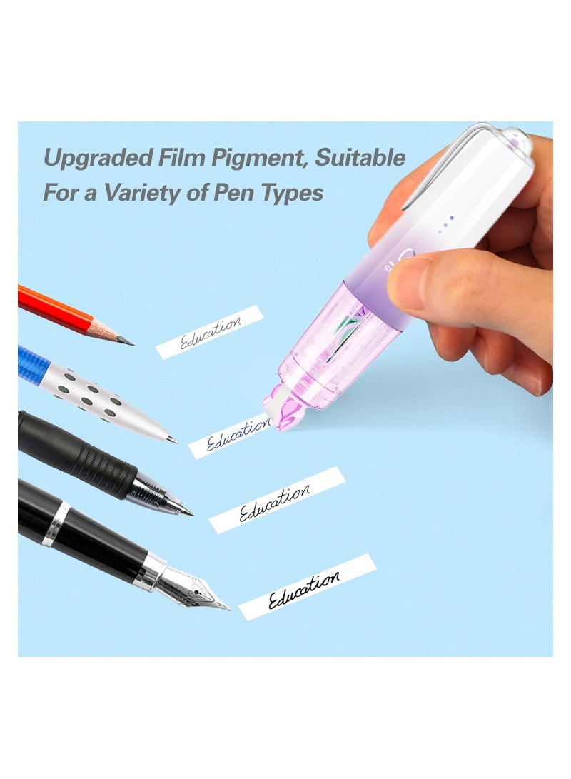 SYOSI Refillable Correction Tape, Quick Dry White Out Small White Out Tape Retractable Correction Tape Mini Correction Tape Pen Shaped Applicator Mess-Free Correction Tape for Home Office Supplies - Image 3