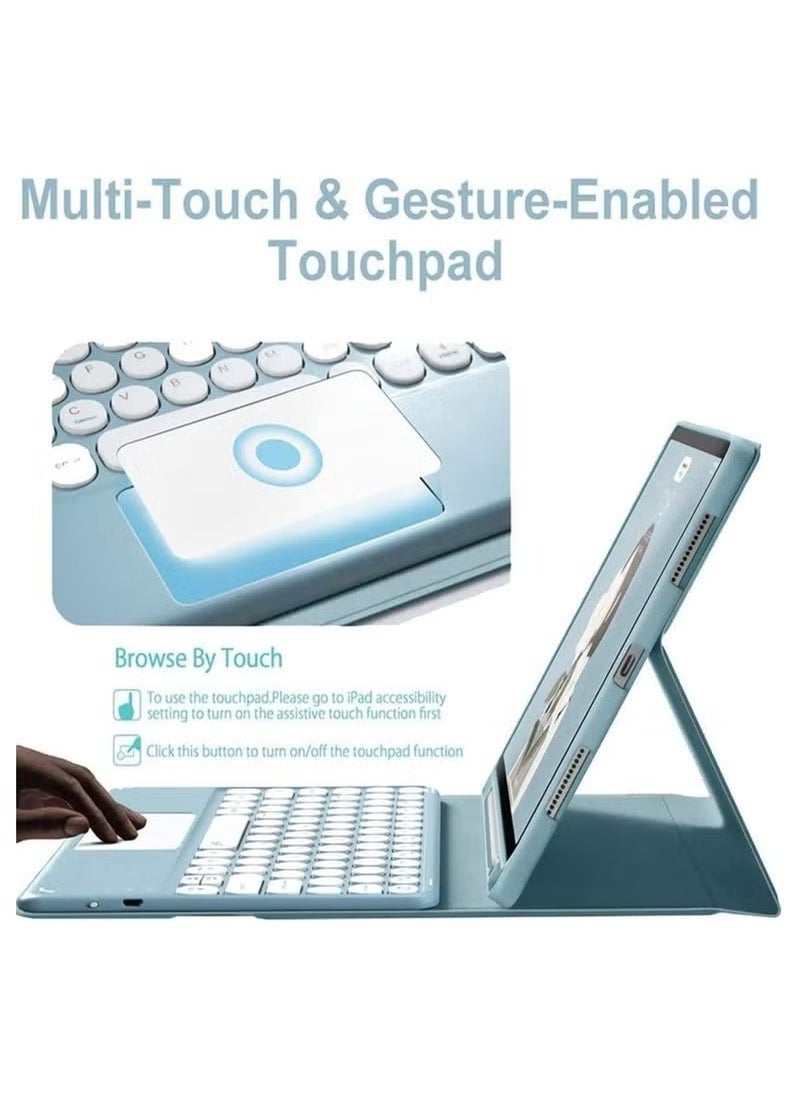 TIGER - Samsung Galaxy Tab S9 FE Plus (X610) Touchpad Smart Case – Ultra-Slim Magnetic Folio Cover with Built-in Precision Touchpad | Adjustable Stand | Full-Body Protection | Auto Sleep/Wake | Keyboard-Free Navigation Case for Work and Travel - Image 1