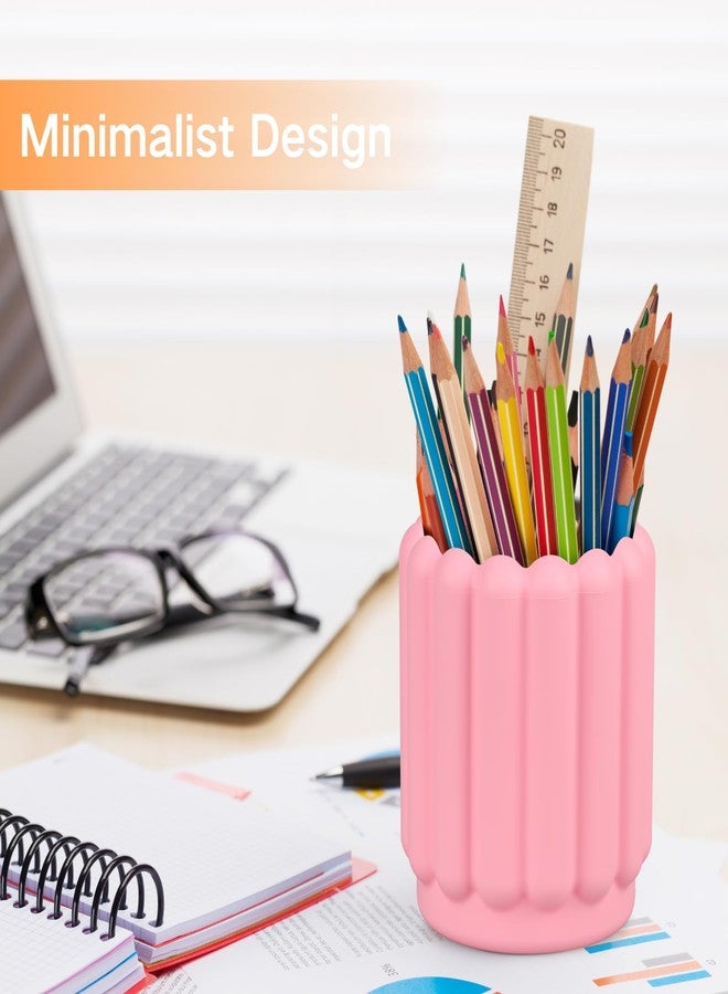 Sallurna Silicone Pen Holder, Pencil Holder Cute Pens Cup for Desk for Kids Office Decor Desk Accessories Pen Pot Desk Organizer (Pink) - Image 3