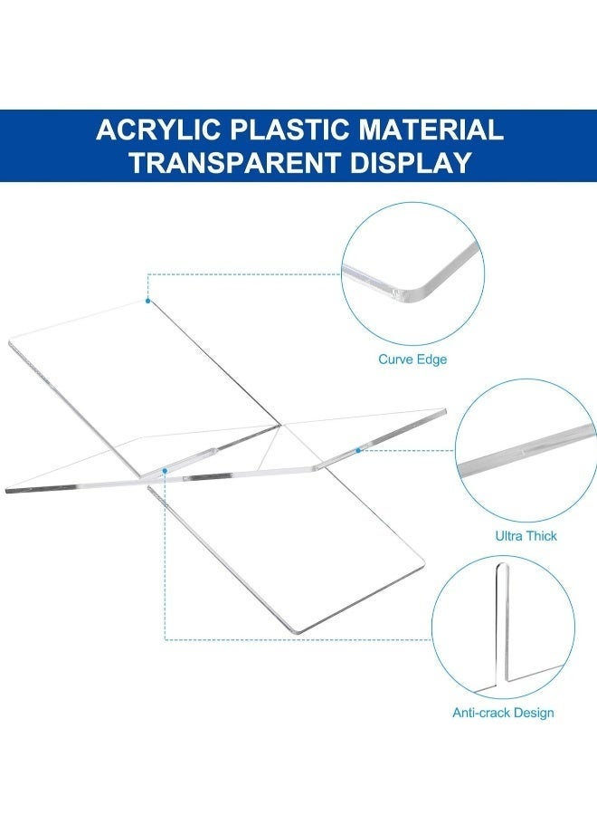 Bukela Transparent Clear Acrylic Book Holder 2 Piece Reading Stand for Open and Closed Books, Magazines, Textbooks 4.3" x 7.8" x 4.3" - Image 4