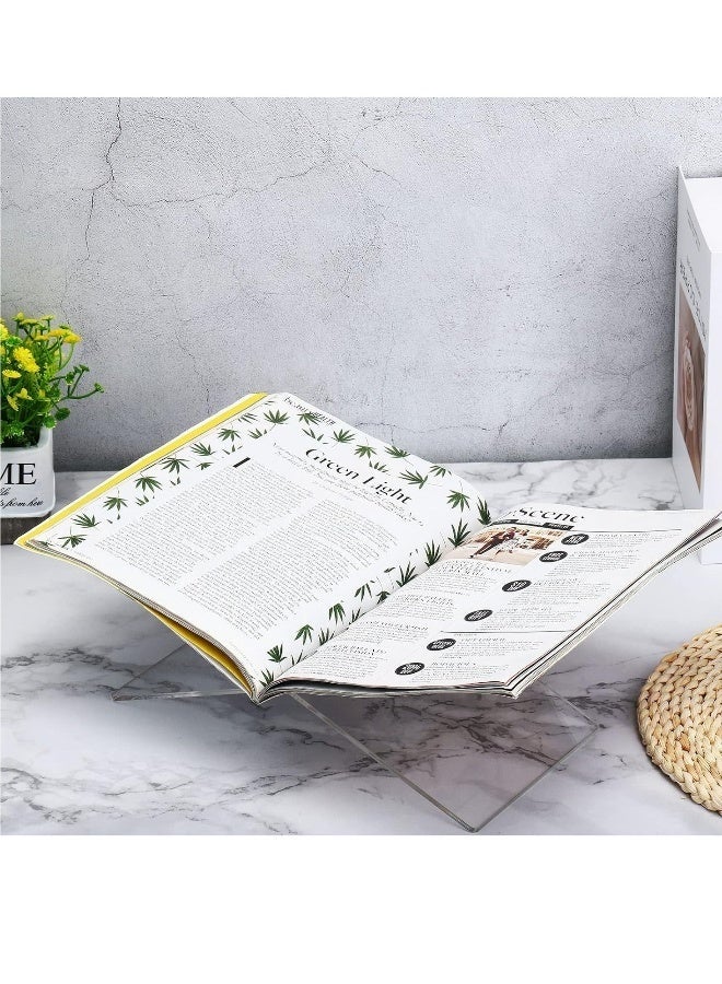 Bukela Transparent Clear Acrylic Book Holder 2 Piece Reading Stand for Open and Closed Books, Magazines, Textbooks 4.3" x 7.8" x 4.3" - Image 5