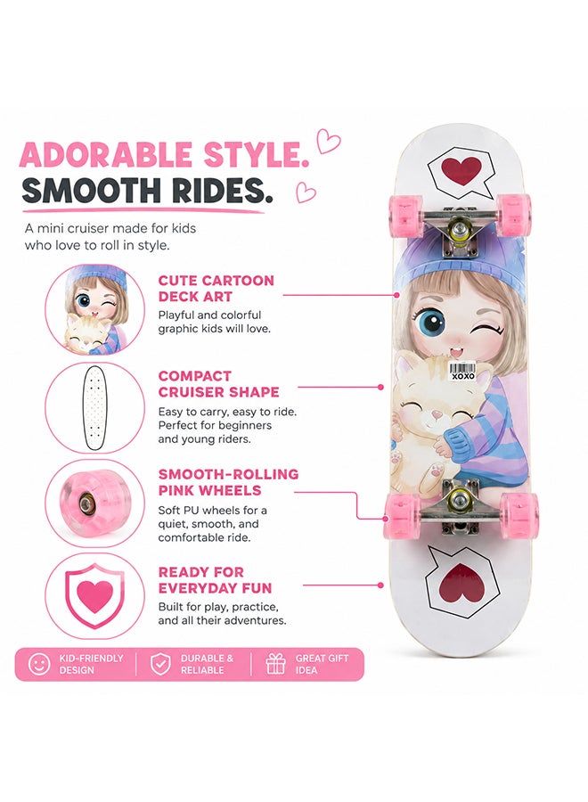 DEXO Kids Complete Skateboard 27.7” – 9-Ply Maple Deck Cruiser with Double Kick, ABEC-5 Bearings & Urethane Wheels - Image 2