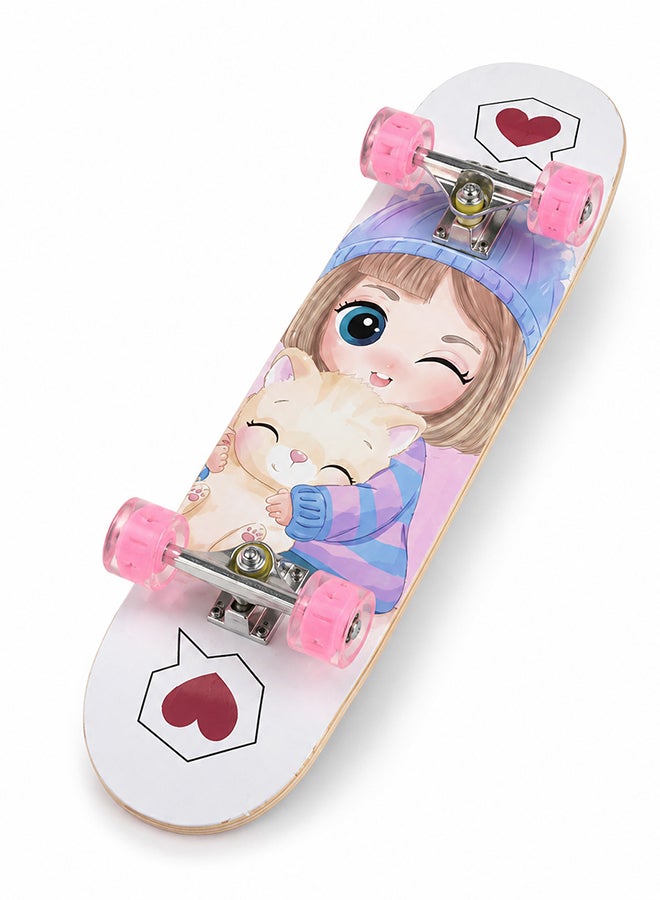 DEXO Kids Complete Skateboard 27.7” – 9-Ply Maple Deck Cruiser with Double Kick, ABEC-5 Bearings & Urethane Wheels - Image 1