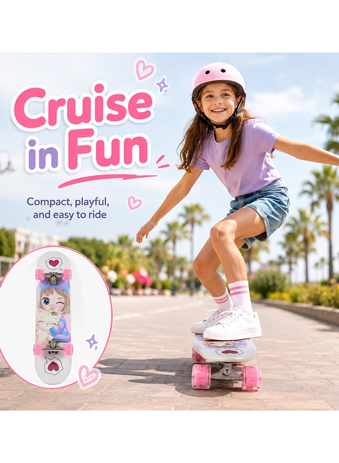 DEXO Kids Complete Skateboard 27.7” – 9-Ply Maple Deck Cruiser with Double Kick, ABEC-5 Bearings & Urethane Wheels - Image 4