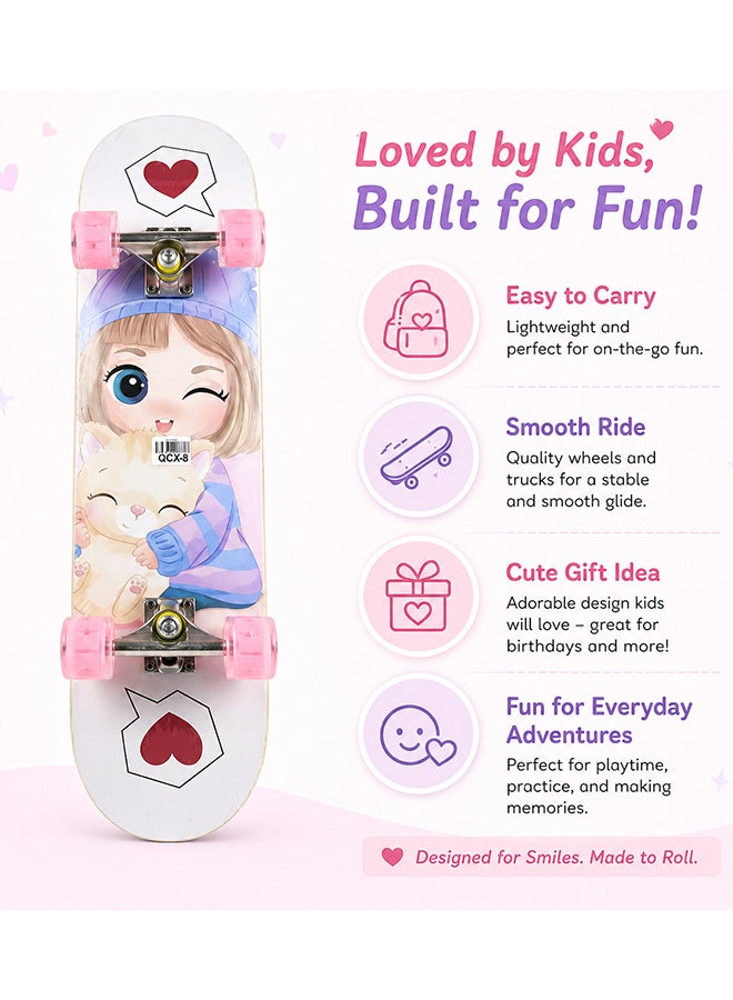 DEXO Kids Complete Skateboard 27.7” – 9-Ply Maple Deck Cruiser with Double Kick, ABEC-5 Bearings & Urethane Wheels - Image 5