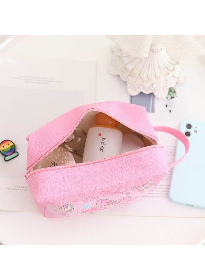 CMGTYYD. حقيبة مستحضرات تجميل للسفر، حقيبة مستحضرات تجميل كرتونية كرتونية أنيمي حقيبة مستحضرات تجميل كرتونية لطيفة مضادة للماء للقطط، حقيبة مستحضرات تجميل بسحاب، حقيبة أدوات تجميل محمولة كبيرة السعة للنساء والفتيات - Image 2