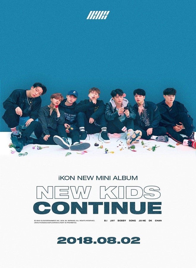 إيكون ألبوم iKON - [New Kids Continue] الإصدار الأزرق، قرص مضغوط + كتيب صور من 88 صفحة + بطاقة بريدية قابلة للطي + بطاقة صور واحدة، موسيقى كيبوب، مغلف - Image 2
