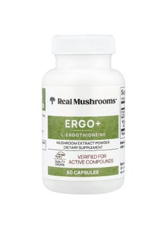 Real Mushrooms Real Mushrooms, ERGO + L-Ergothioneine, 60 Capsules  - Image 1
