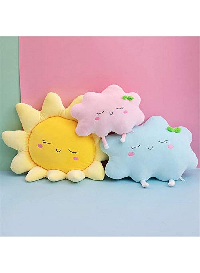 Peach Cuddle Sun Shaped Velvet Cushion for Kids Room, Living Room, Bedroom, Luxury Furnishing, Throw Pillow (16x16 inch, Orange) - Image 2