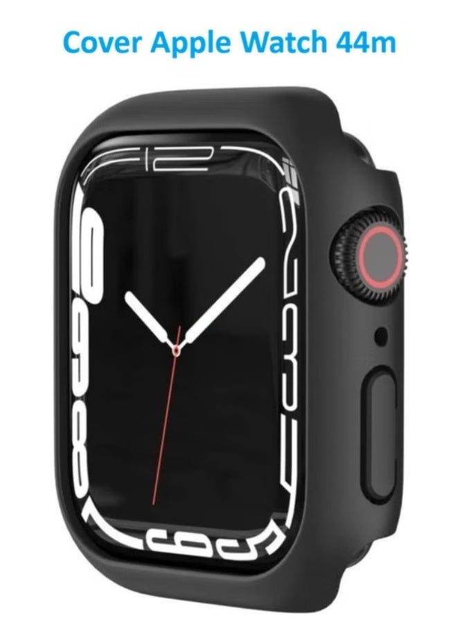 جراب حماية صلب من البولي كربونات ( بدون شاشه حمايه ) متوافق مع ساعة ابل 44 ملم - أسود - Image 1