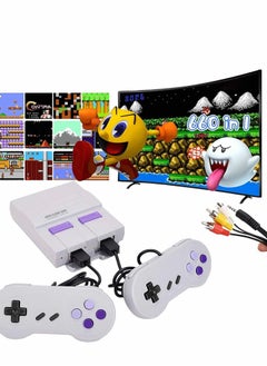 Retro Game Console,Classic Mini Retro Game System Built-in 660 Retro Games, AV Output Plug & Play Video Games Console,Retro Toys Gift for Kids. UK Plug