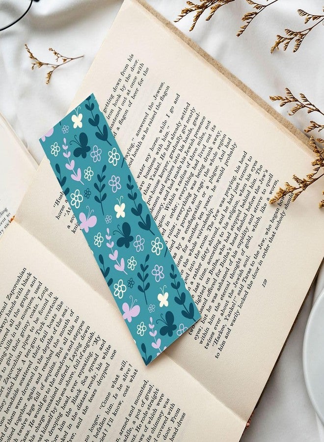 CVANU Set of 20 Floral Design Printed on Double Sided Bookmark with Lamination for Book Readers (15.1cmX4.47cm)_C25 - Image 3