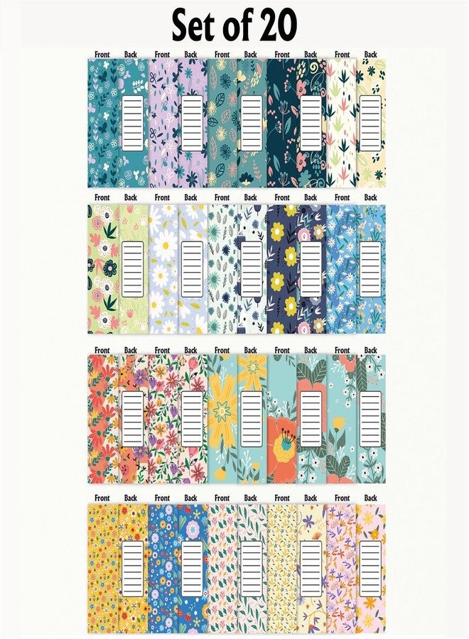 CVANU Set of 20 Floral Design Printed on Double Sided Bookmark with Lamination for Book Readers (15.1cmX4.47cm)_C25 - Image 2