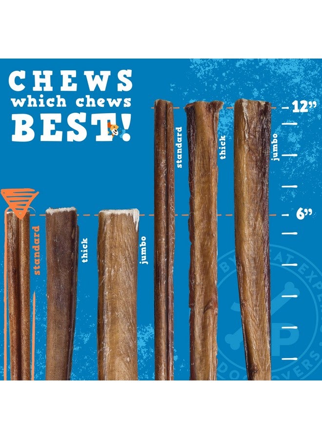 jack Jack&Pup 6" Bully Sticks For Dogs | Premium Odor Free Bully Sticks For Large Dogs | All Natural Beef Pizzle Sticks (Standard, 7 Pack) - Image 4