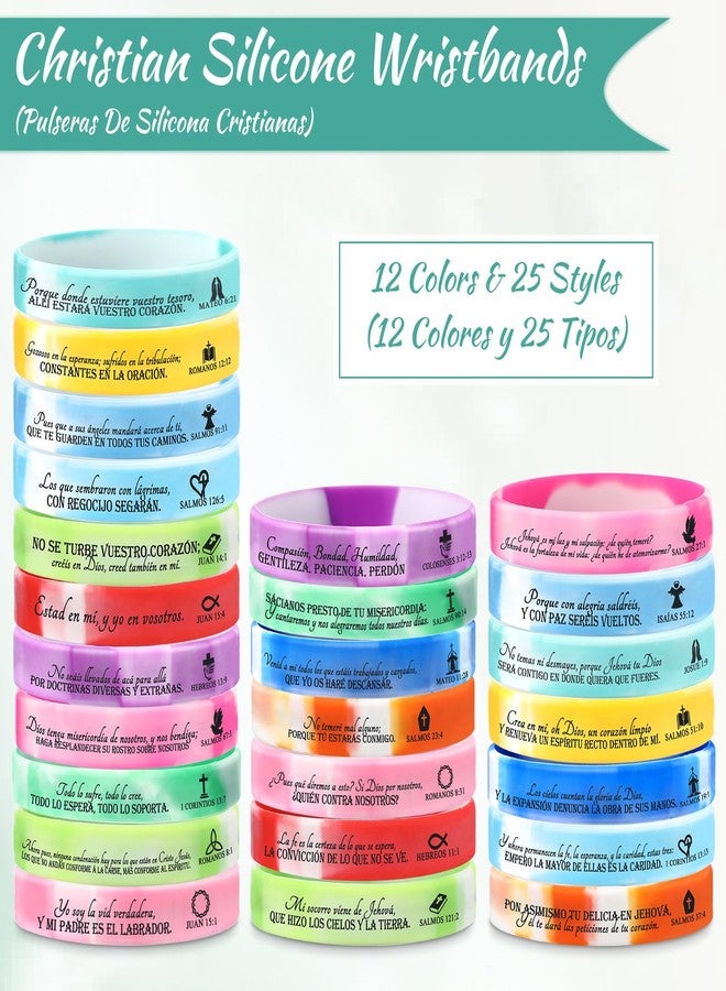 Feifeiya 25 Sets Spanish Christian Gifts Bulk Regalos de Pascua, Bible Emergency Numbers Bookmarks, Scripture Wristbands& Pens Church Easter Giveaways, Bible Study Appreciation Supplies - Image 4