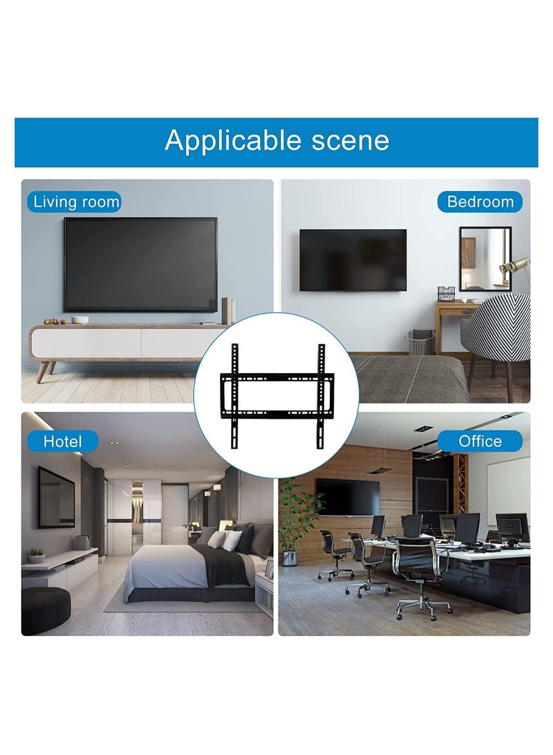 TV Wall Mount 26-63 Inches Ultra Strong Slim Fixed TV Bracket Heavy Duty Ultra Super Strong 50KG TV Wall Mount with Wall Fixing Kit for Flat Curved Screen TV LED, LCD OLED and Plasma 50Kg - Image 5