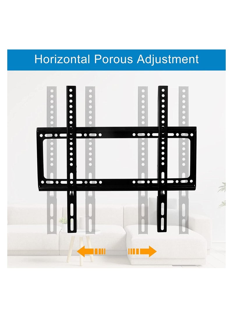 TV Wall Mount 26-63 Inches Ultra Strong Slim Fixed TV Bracket Heavy Duty Ultra Super Strong 50KG TV Wall Mount with Wall Fixing Kit for Flat Curved Screen TV LED, LCD OLED and Plasma 50Kg - Image 2