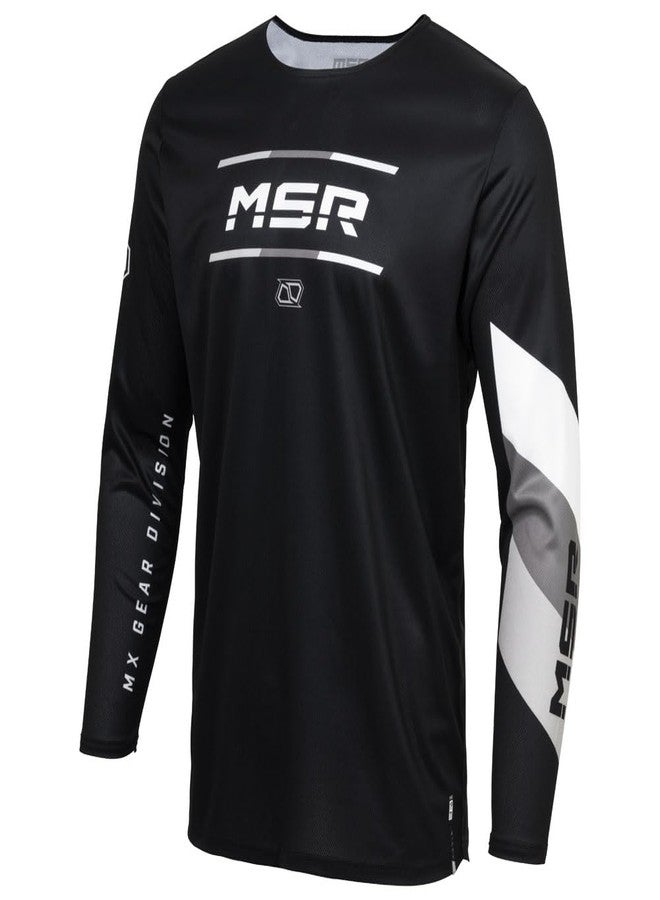 MSR Axxis Dirt Bike, Motocross Jersey, Proto Black, M - Image 1