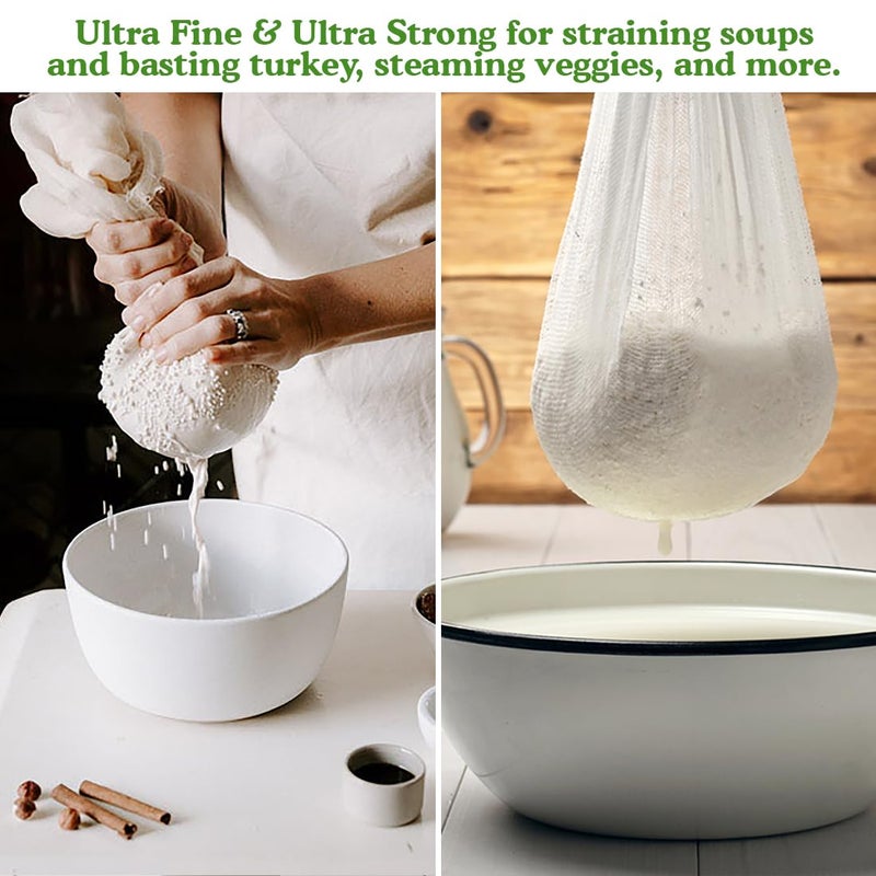 Regency Wraps قماش جبن ريجنسي 100% قطن ناعم للغاية، 9 قدم مربع 36" X36" 1 قطعة، درجة شيف للاستخدام في تحضير الديك الرومي، التعليب، التصفية، وصنع الجبن - Image 3