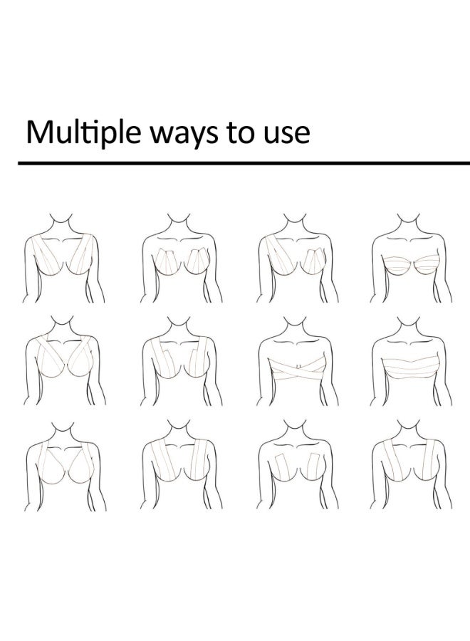 Barakah شريط رفع الثدي غير المرئي، شريط الصدر، مضاد للضوء، حمالة صدر بتراجع نقطة محدبة للأذرع المترهلة، شريط رفع للسباحة للثدي الكبير، رافع صدر وداعم لجميع أنواع الملابس - Image 3