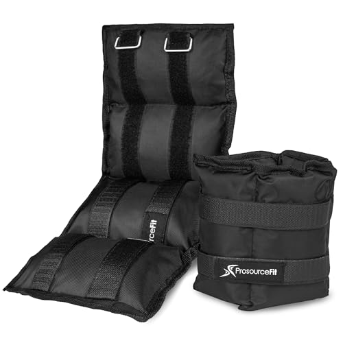 ProSourceFit مجموعة أوزان الكاحل / المعصم والذراع / الساق من بروسورس فيت، 2 قطعة، حزام قابل للتعديل 1 رطل-5 أرطال، وزن قابل للتعديل 15 رطل، 10 أرطال، 7 أرطال للرجال والنساء - Image 1