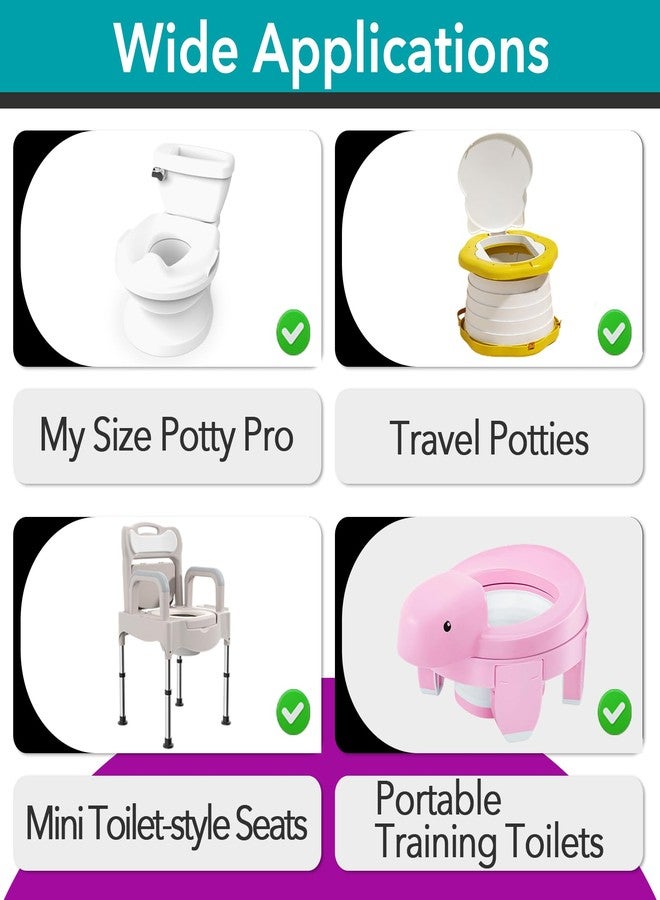 Joworthy 200 Pcs Potty Liners for Summer Infant My Size Potty Pro, Disposable Potty Bags with Elastic Edge, Easy-Clean Design for Toddler Training, Fits Most Potty Chairs, Portable Toilets & Travel Potties - Image 3