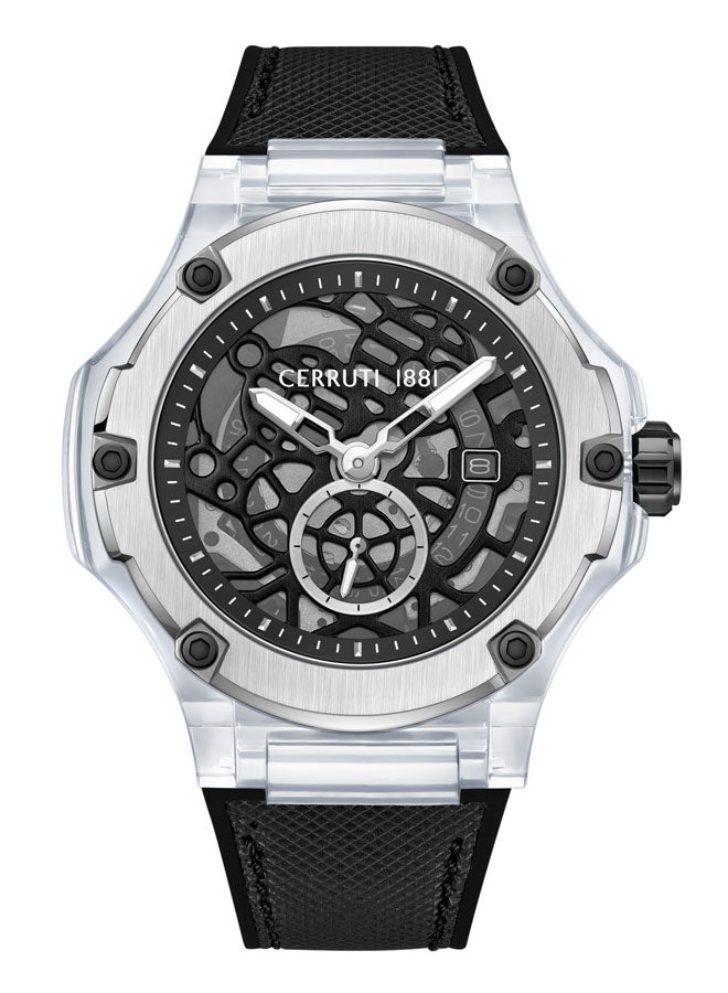 CERRUTI 1881 Lucardo 52mm Men's Analog Watch with Black Nylon