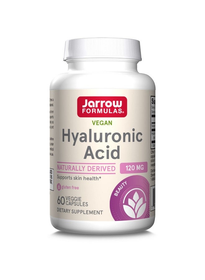 jarrow formulas Hyaluronic Acid 120 Mg 60 Veggie Caps Bioavailable & Naturally Derived Supports Skin Health Pure Hyaluronic Acid 30 Servings - Image 1