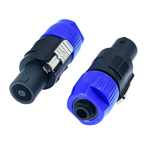 Arklove Speakon to 1/4 Adapter na4ljx Connector Upgraded 1/4" inch ts Jack Female to NL4FC Male Converter are for Converting Cable to NL4FC Plug for pa dj Speaker/Amplifier/Mixer (2pcs) - Image 1
