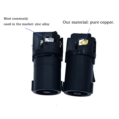 Arklove Speakon to 1/4 Adapter na4ljx Connector Upgraded 1/4" inch ts Jack Female to NL4FC Male Converter are for Converting Cable to NL4FC Plug for pa dj Speaker/Amplifier/Mixer (2pcs) - Image 2
