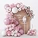 CANREVEL Pink White Balloons Garland Arch Kit 104 PCS Metallic Pink Gold Confetti Latex Balloons for Baby Girl Shower Birthday Wedding Anniversary Bachelorette Party Decorations - Image 3