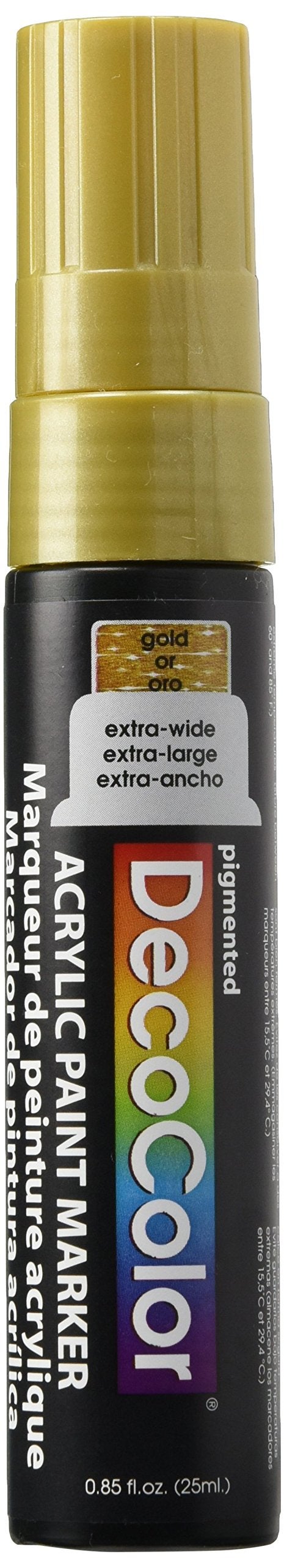 Marvy Uchida Uchida of America 415-GLD 15 MM Decocolor Acrylic Marker, Gold - Image 1