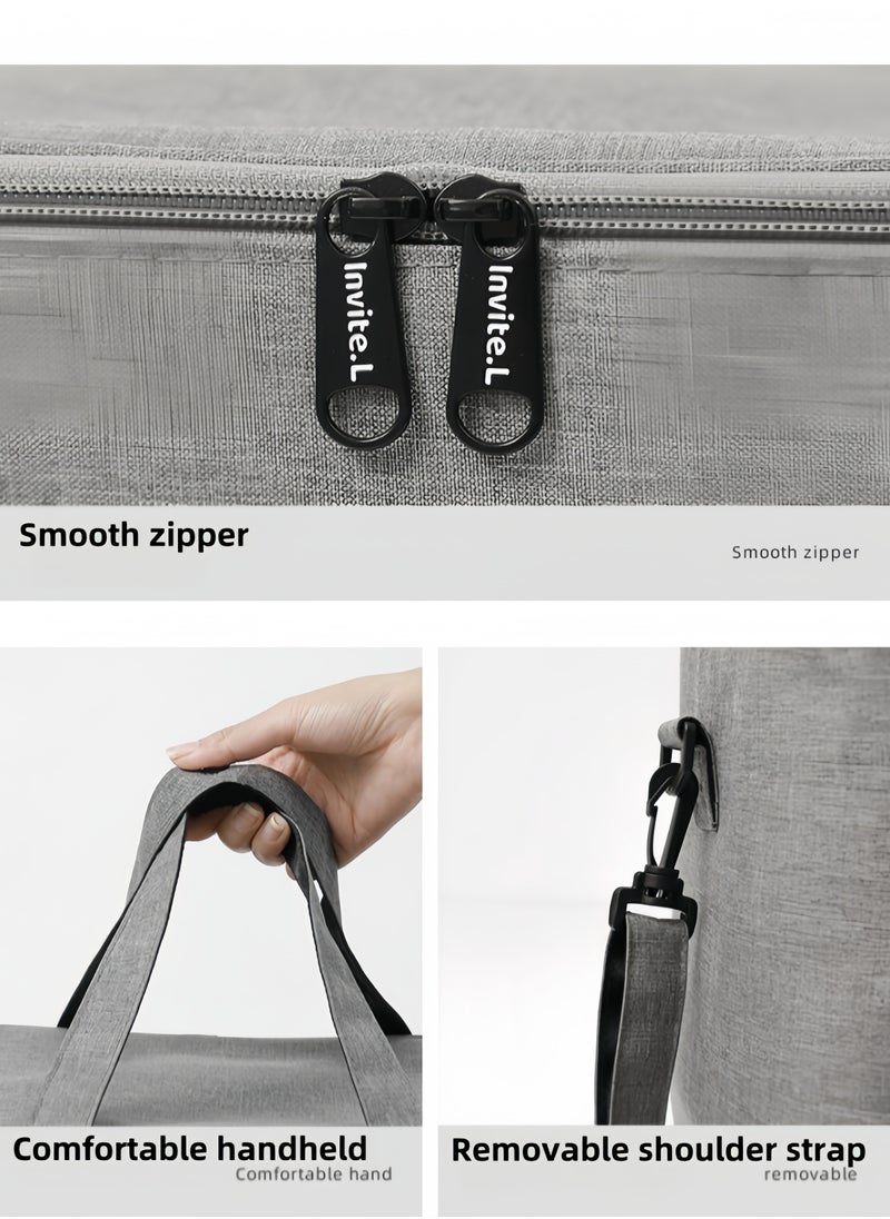 Invite.I - New Large Capacity Insulation Bag,Bento Insulated Cationic Lunch Box， Lunch Bag, Portable Hand-Held Ice Bag, Outdoor Picnic Bag, Waterproof Lunch Bag, Lunch Box Bag - Black , 27.5*24*19.5 CM - Image 1