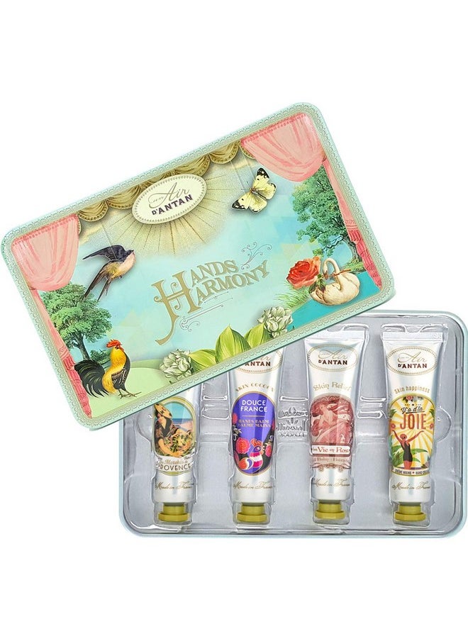 Un Air d'Antan - Hand Lotion Gift Set For Women 4Pcs Unair D'Antan, Hand Cream Gift Set With Shea Butter, Sweet Almond Oil, 4 Hand Cream For Women - Lotion Gift Set Includes Scents Of Provence, Douce, Rose & Joie - Image 1