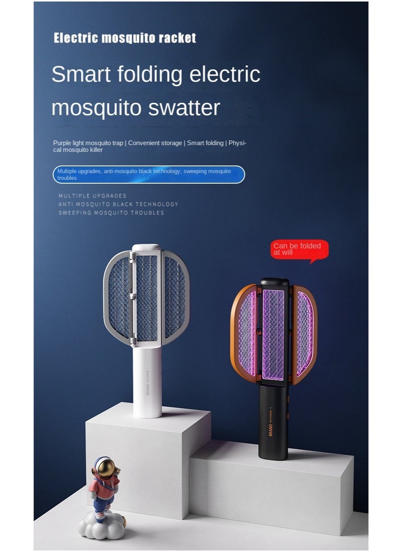 Generic - Folding Mosquito Killer Bat - USB Rechargeable Handheld Mosquito Racket with UV Light Lamp to Trap Insects, Mosquitoes, and Houseflies - Innovative Electric Fly Swatter for Hit & Kill Accuracy - Image 1