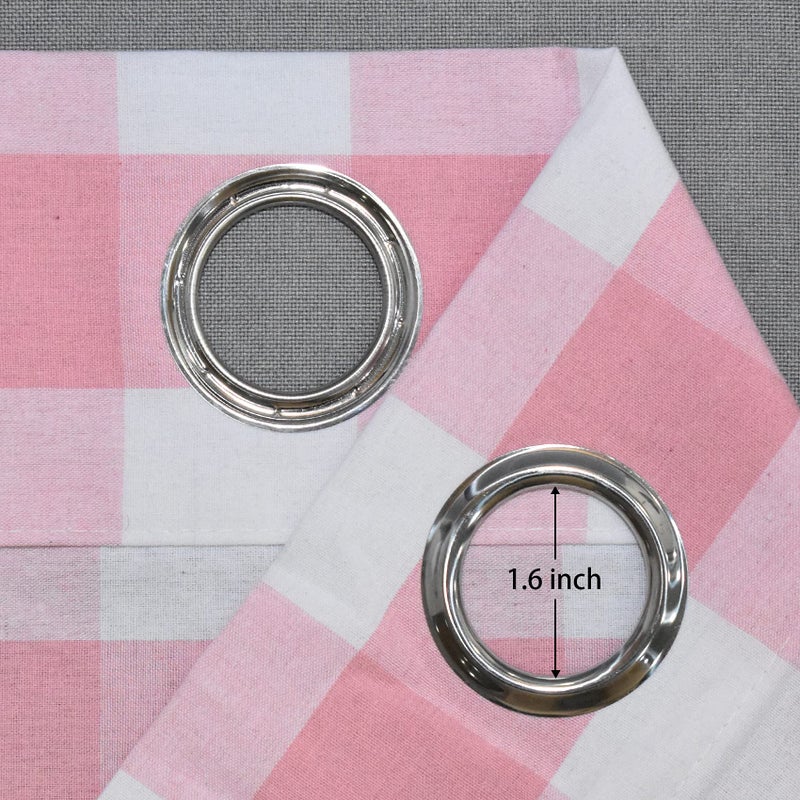 Natus Weaver Valance 18 inch Buffalo Cartain Valance Gingham plaid Window Window Startain Drage Bedroom Strupes Grommet Top Window Treatment - Image 3