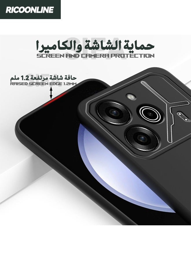 RICOONLINE جراب TECNO Pove 6 Pro، جراب حماية من السيليكون لهاتف TECNO Pove 6 Pro 5G، جراب رفيع ورفيع لحماية الجسم بالكامل ومضاد للصدمات لهاتف TECNO Pove 6 Pro 5G، أسود - Image 3