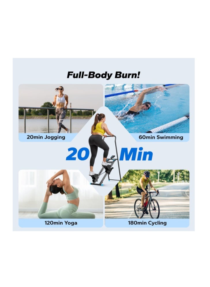 MERACH Stair Stepper for Home Exercise,New Version Mini Stepper Climber Machine for Full-Body Stairmaster,Cardio Equipment Climber with Extended Step Range, Adjustable Handlebar&Pedals - Image 4