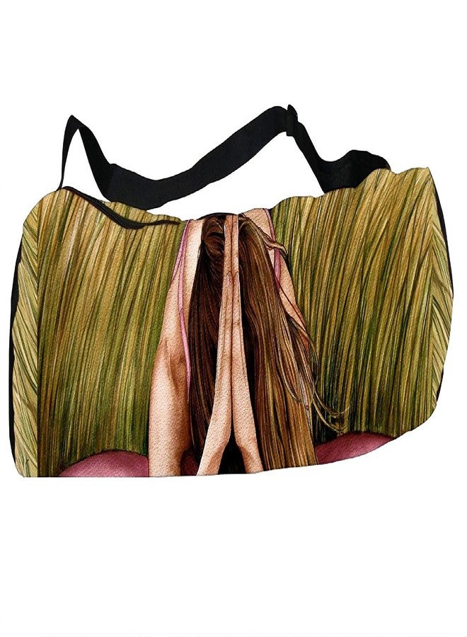 Active Elements Latest Poly Canvas Yoga Mat Bag/Cover. Easy Fit up to 4 mm Thick Yoga Mat. Print Design : Jungle Yoga Posture by Ethnic Girl - Image 3
