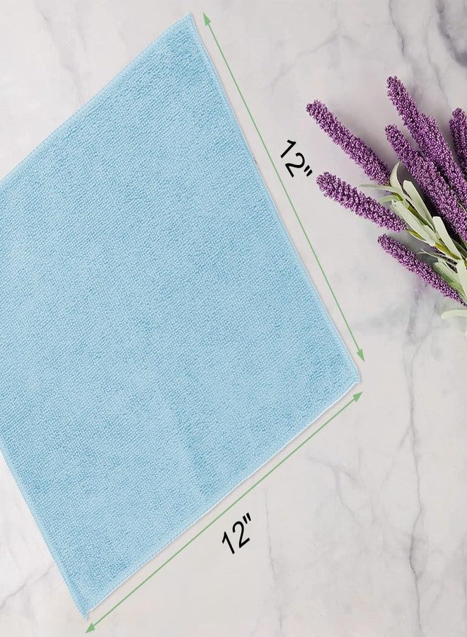 UNIMADE Washcloths Bulk - 10 Pack - Face Towels (12" x 12"), Highly Soft Wash Cloths and Hand Towels, Fast Drying Multi-Purpose Microfiber Cleansing Cloths for Bathroom, Hotel, Spa, and Salon - Blue - Image 2