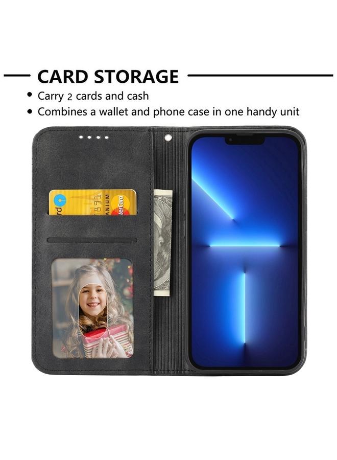 S-TOP Case For OPPO A2 Cubic Grid Calf Texture Magnetic Leather Phone Case - Image 4