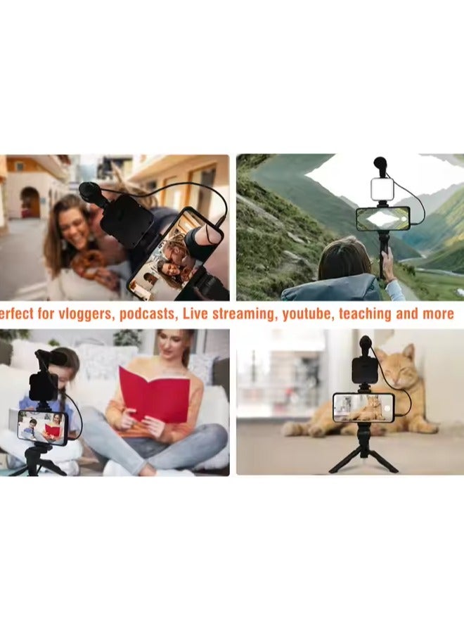 Portable Live Streaming Video Microphone Kit Vlog LED Fill Light Kit  - Image 4