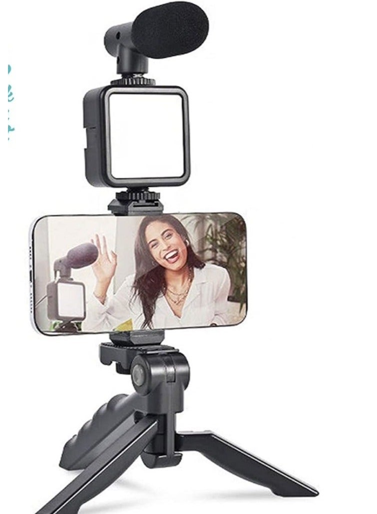 Portable Live Streaming Video Microphone Kit Vlog LED Fill Light Kit  - Image 5