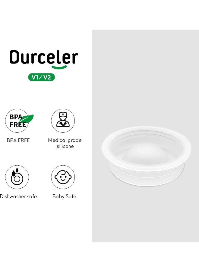 Durceler Replacement 2 Piece Silicone Membrane/Diaphragm Compatible with Momcozy V1 / V2 Wearable Breast Pump - Image 4