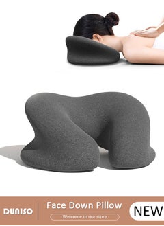 DUNISO Face Down Pillow, Desk Napping Pillow, Breathe Easy Face Down Pillow After Surgery, Versatile Travel Pillow,Massage Pillow Face Down, Comfortable Breathable Cover for Sleeping, Massage Headrest, Office, Car, Airport  - Image 1